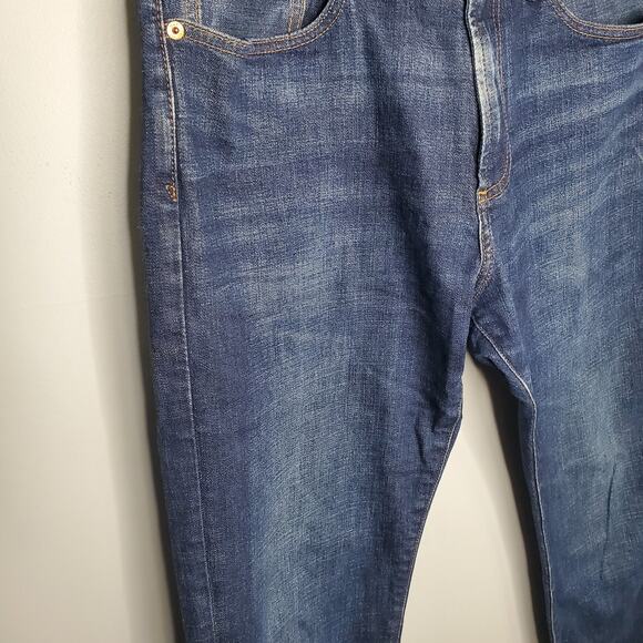 GAP 1969 Men's Slim Dark Wash Straight Boot Cut Jeans W 34 X 30 L - Picture 3 of 12